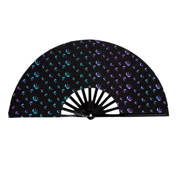 Holographic Rave Fan "Flowers"