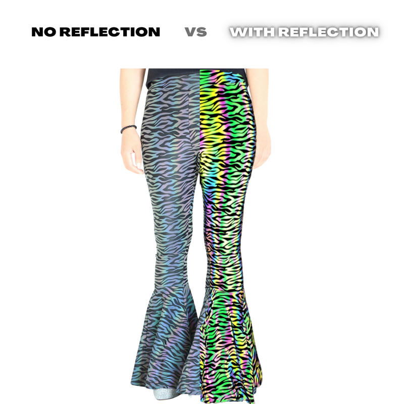 Holographic Wide Leg Pants "Wavy"
