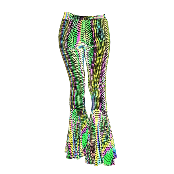 Holographic Wide Leg Pants "Mermaid"