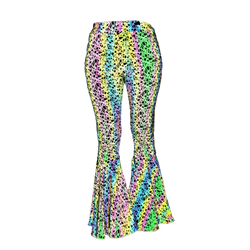 Holographic Wide Leg Pants "Web"