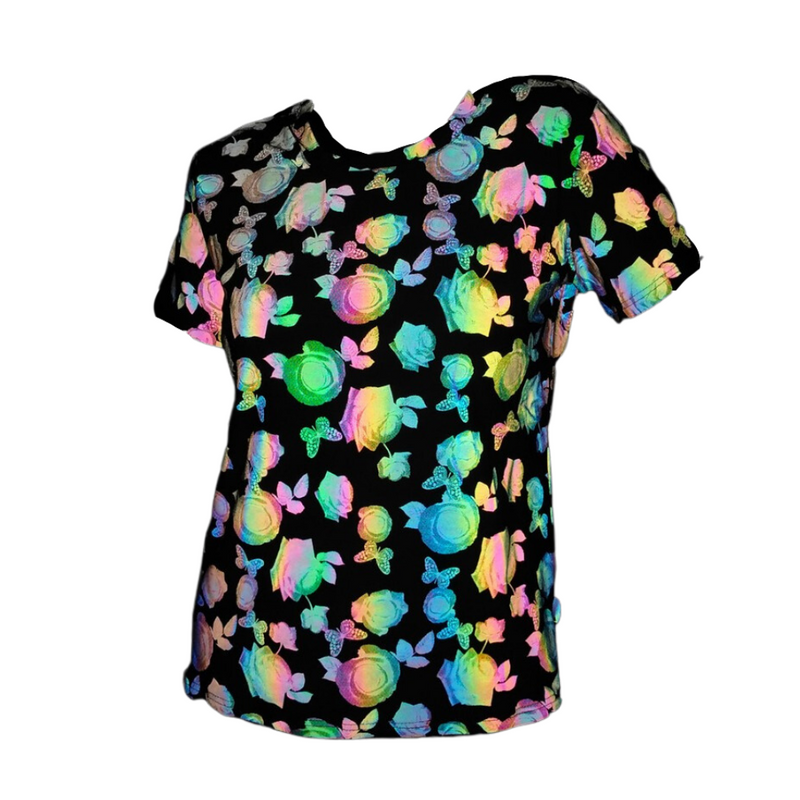 Holographic "Flowers" T-Shirt