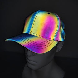 Reflective Holographic Rainbow Cap Flashlight Reflective Pants Shop