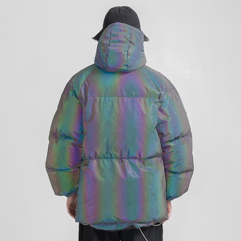 Reflective Rainbow Puffer Jacket