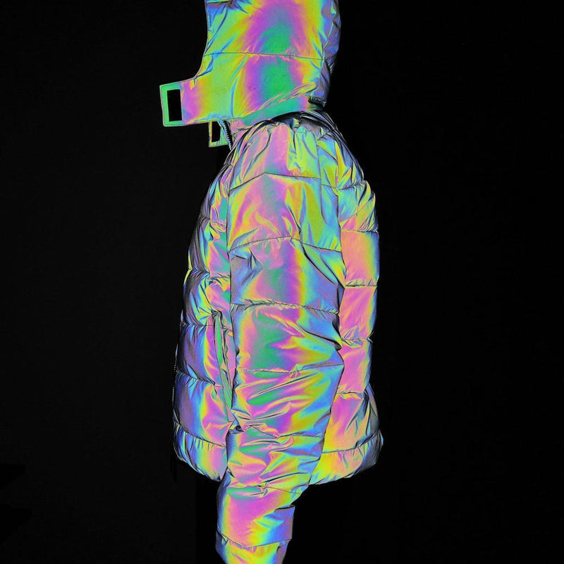 Sole Boy Rainbow Reflective Iridescent Puffer Jacket