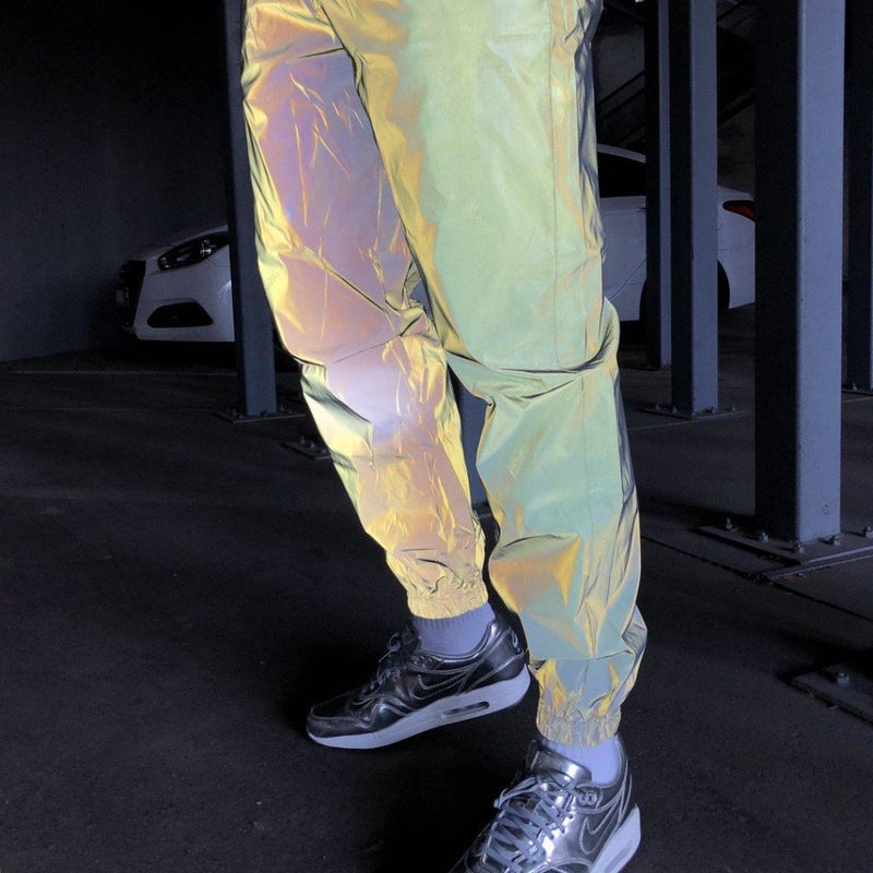 reflective pants 3m grey men male mens