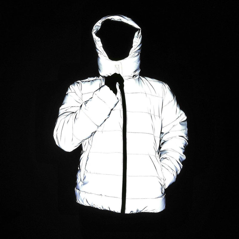 reflective puffer jacket