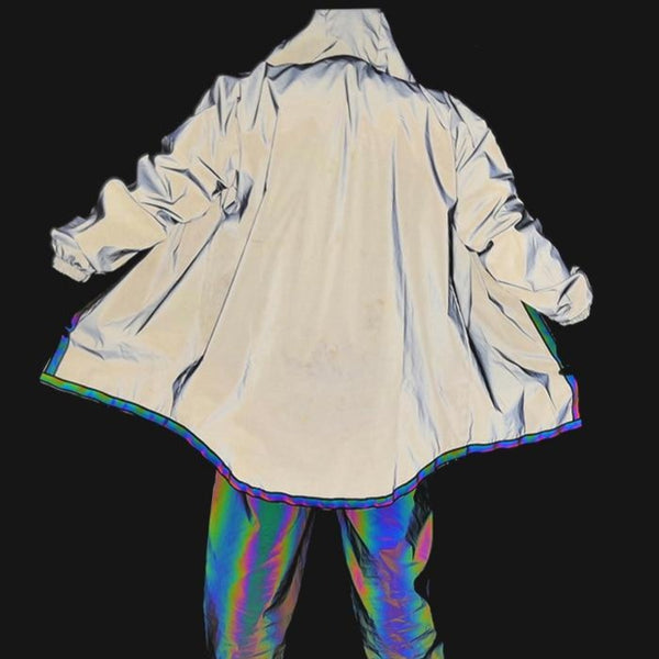 reflective jacket windbreaker coat zip reflective pants shop