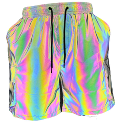 Holographic Shorts with Side Pockets